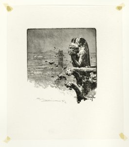 The Vampire of Notre-Dame, plate nine from Le Long de la Seine et des Boulevards - Louis Auguste Lepère