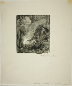 Repas des bûcherons - Louis Auguste Lepère
