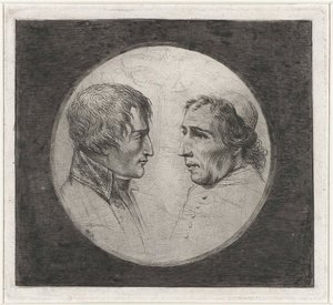 Coclers, L B, Double portrait Napoléon et le pape Pie VII (ca1805, Rijksmuseum)