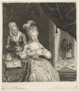 Jeune femme lisant une lettre