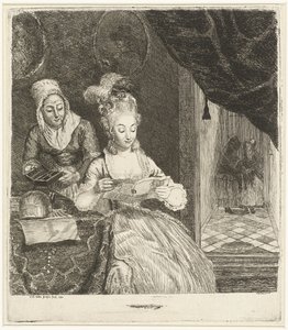 Jeune femme lisant une lettre