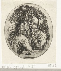 Homme et femme en conversation - Louis Bernard Coclers