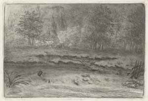 Rivière avec cascade - Louis Bernard Coclers