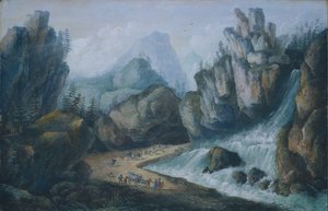 Torrent et cascade dans les Alpes