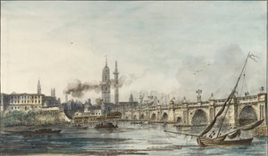 Vue à travers la Tamise vers l