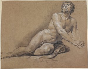 Nu masculin couché - Louis Boullongne the younger