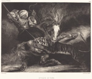 Attaque du tigre - Louis Candide Boulanger