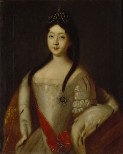 Portrait de la tsarévna Anna Petrovna de Russie 1708-1728, fille de l