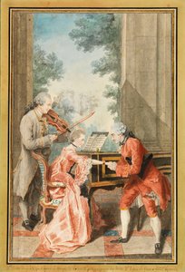 Mademoiselle Delong de Genève, Monsieur Philippe et Monsieur de Texier - Louis Carrogis Carmontelle