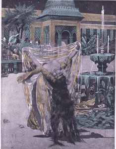 La fille du sultan de Babylone dansant (illustration du Décaméron de Boccace) - Louis Chalon