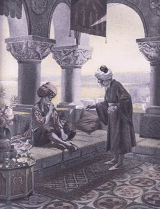 Les trois anneaux (illustration du Décaméron de Boccace) - Louis Chalon