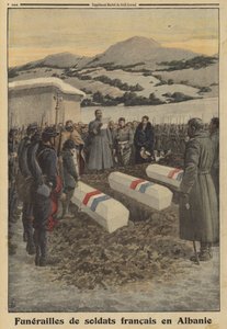 Funérailles de soldats français morts en Albanie lors de la retraite de Serbie, Première Guerre mondiale