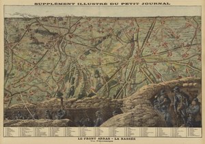 Vue panoramique du secteur du front occidental entre Arras et La Bassée, France, Première Guerre mondiale
