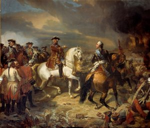La bataille de Lawfeld gagnée par le maréchal de Saxe le 27/07/1747 - Louis Charles Auguste Couder