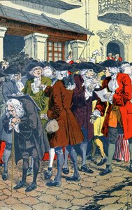 Foule devant la Banque Law