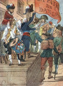 Guerres de la Révolution française : enrôlements volontaires après les défaites de la France dans la guerre entre la France révolutionnaire et les monarchies contre-révolutionnaires, l