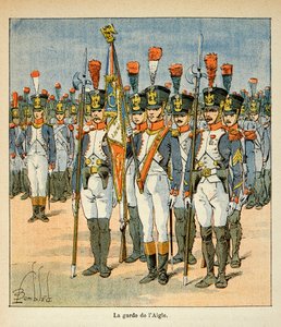 Illustration par Louis Bombled (1862-1927) du livre « Le Mémorial de Sainte-Hélène » du comte Emmanuel de Las Cases (1766-1842) : La garde de l