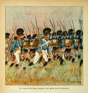 Illustration de Louis Bombled (1862-1927) du livre « Le Mémorial de Sainte-Hélène » du comte Emmanuel de Las Cases (1766-1842) : Armée bavaroise intégrée à l