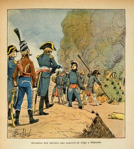 Illustration de Louis Bombled (1862-1927) du livre « Le Mémorial de Sainte-Hélène » par le comte Emmanuel de Las Cases (1766-1842) : Un serrurier a ses armes détruites au siège de Mantoue, Collection Privée