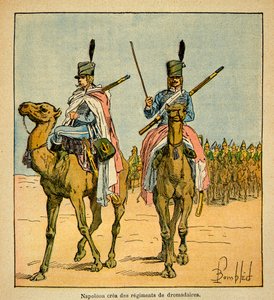 Illustration de Louis Bombled (1862-1927) du livre « Le Mémorial de Sainte-Hélène » par le comte Emmanuel de Las Cases (1766-1842) : Pendant la campagne d