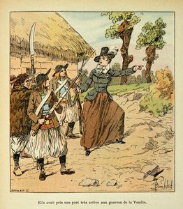 Illustration de Louis Bombled (1862-1927) du livre « Le Mémorial de Sainte-Hélène » par le comte Emmanuel de Las Cases (1766-1842) : Guerre de Vendée - Louis Charles Bombled