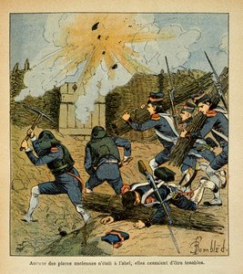 Illustration de Louis Bombled (1862-1927) du livre « Le Mémorial de Sainte-Hélène » par le comte Emmanuel de Las Cases (1766-1842) : Siège d