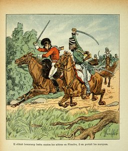 Combat entre cavaliers français et anglais, Collection privée