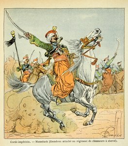 Illustration du livre « Le Mémorial de Sainte-Hélène » par le comte Emmanuel de Las Cases : Mamelouk de la Garde Impériale - Louis Charles Bombled