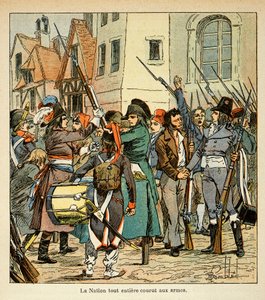 Illustration du livre « Le Mémorial de Sainte-Hélène » par le comte Emmanuel de Las Cases : Toute la Nation se précipita aux armes contre les Anglais - Louis Charles Bombled