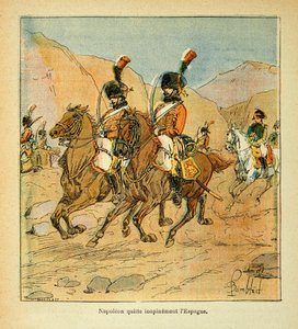 Illustration par Louis Bombled (1862-1927) du livre Le Mémorial de Sainte-Hélène par le comte Emmanuel de Las Cases (1766-1842) : l