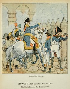 Illustration de Louis Bombled (1862-1927) du livre « Le Mémorial de Sainte-Hélène » du comte Emmanuel de Las Cases (1766-1842) : Le maréchal Bon Adrien Jeannot de Moncey (1754-1842), duc de Conegliano - Louis Charles Bombled