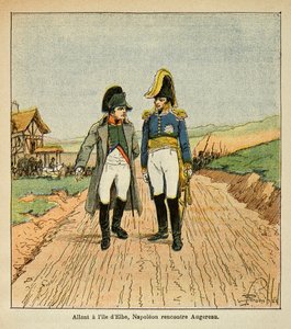 Illustration par Louis Bombled (1862-1927) tirée du livre « Le Mémorial de Sainte-Hélène » par le comte Emmanuel de Las Cases (1766-1842) : En route pour l