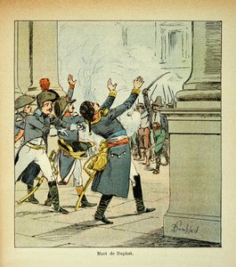 Illustration de Louis Bombled (1862-1927) du livre « Le Mémorial de Sainte-Hélène » du comte Emmanuel de Las Cases (1766-1842) : Assassinat du général Léonard Duphot (1769-1797) à Rome en 1797