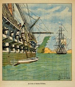 Illustration de Louis Bombled (1862-1927) du livre « Le Mémorial de Sainte-Hélène » du comte Emmanuel de Las Cases (1766-1842) : Arrivée de Napoléon à Sainte-Hélène le 15 octobre - Louis Charles Bombled