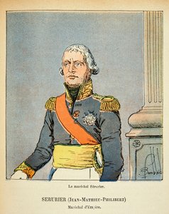 Illustration de Louis Bombled (1862-1927) du livre « Le Mémorial de Sainte-Hélène » du comte Emmanuel de Las Cases (1766-1842) : Portrait du maréchal Jean Mathieu Philibert Sérurier (1742-1819)