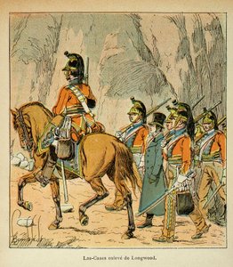 Illustration de Louis Bombled (1862-1927) du livre « Le Mémorial de Sainte-Hélène » du comte Emmanuel de Las Cases (1766-1842) : Las Cases arrêté par ordre de Hudson Lowe (1769-1844)