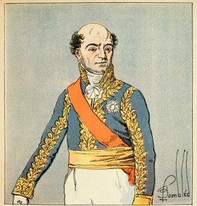 Illustration par Louis Bombled (1862-1927) du livre Le Mémorial de Sainte-Hélène par le comte Emmanuel de Las Cases (1766-1842) : Portrait du maréchal Catherine Dominique de Pérignon (1754-1818) Collection privée