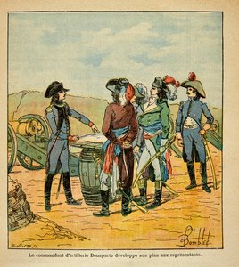 Napoléon Bonaparte expose son plan pour prendre Toulon aux commissaires de la République - Louis Charles Bombled