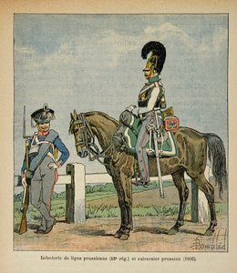 Infanterie de la ligne prussienne (42e régiment) et cuirassiers prussiens