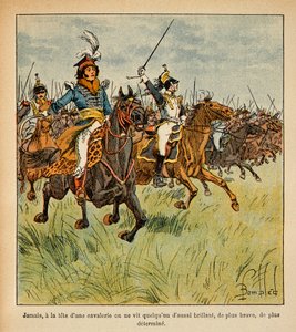 Joachim Murat (1767-1815) chargeant à la tête de sa cavalerie, Collection privée - Louis Charles Bombled
