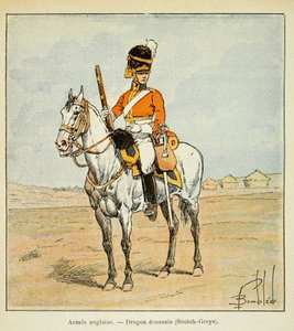 Armée anglaise : Dragons écossais (scotch greys), Collection privée - Louis Charles Bombled
