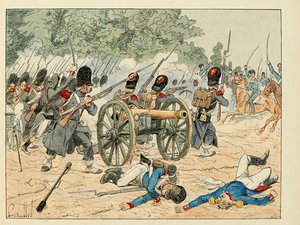 Illustration tirée du livre « Les Héros du Siècle », récits anecdotiques par Dick de Lonlay et illustrée par Louis Bombled (1862-1927) - Louis Charles Bombled