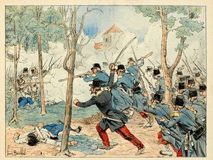 Illustration tirée du livre Les héros du siècle, récits anecdotiques par Dick de Lonlay et illustrée par Louis Bombled (1862-1927) - Louis Charles Bombled