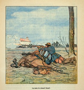 Mort du colonel Girard pendant les combats de Neuville aux Bois en novembre 1870, Collection privée - Louis Charles Bombled