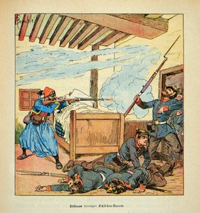 Défense héroïque du turco Ali ben Kacem du 3e régiment de Tirailleurs pendant les combats de Juranville en novembre 1870 - Louis Charles Bombled