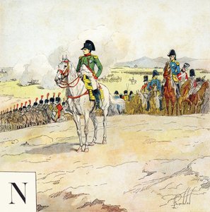 Lettre N : Napoléon, "Je serai soldat" - Alphabet militaire - Louis Charles Bombled