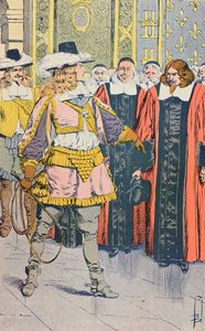 Louis XIV visitant le Parlement français, illustration de 