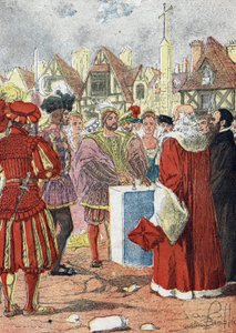 Pose par le roi de France François Ier de la première pierre de l