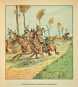 Cuirassiers prussiens poursuivis par les Freicists en octobre 1870, Collection privée - Louis Charles Bombled