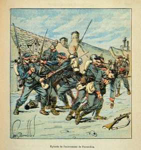 Combat entre Prussiens et Français en 1870